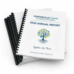 Comb bound annual reports printed and bound at PSW Copy Center